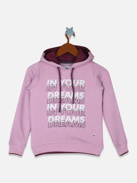 

Monte Carlo Girls Pink Printed Cotton Blend Hooded Sweatshirt