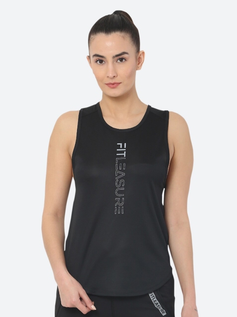 

FITLEASURE Women Black Tank Training Top