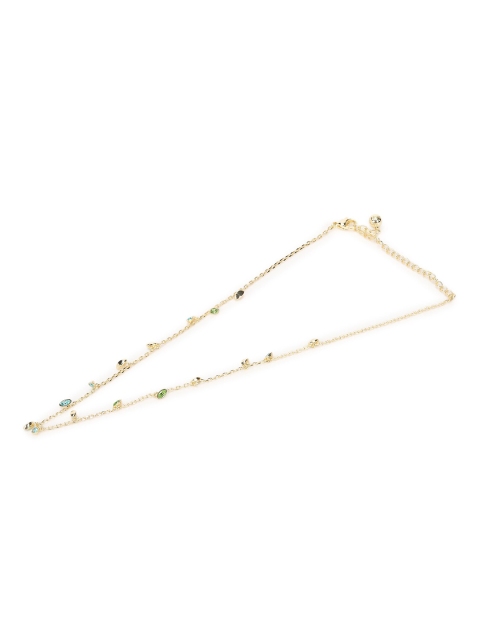 

Ted Baker Gold-Plated Green & Blue Crystals Choker Necklace
