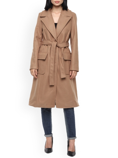 

Rinascimento Women Brown Windcheater Longline Duster Jacket