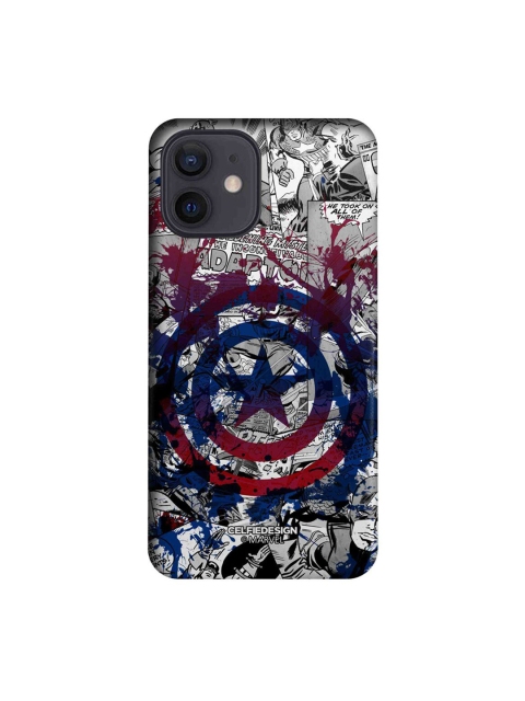 

CelfieDesign Grey & Blue Printed Plastic iPhone 12 Slim Back Case