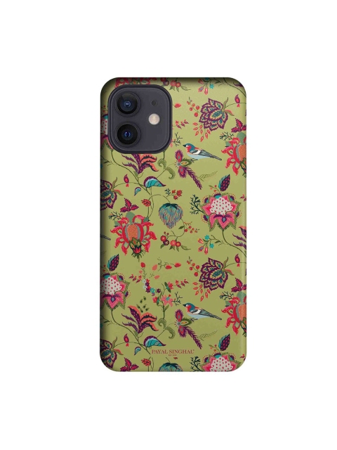 

CelfieDesign Green & Pink Payal Singhal Chidiya Printed iPhone 12 Slim Back Case