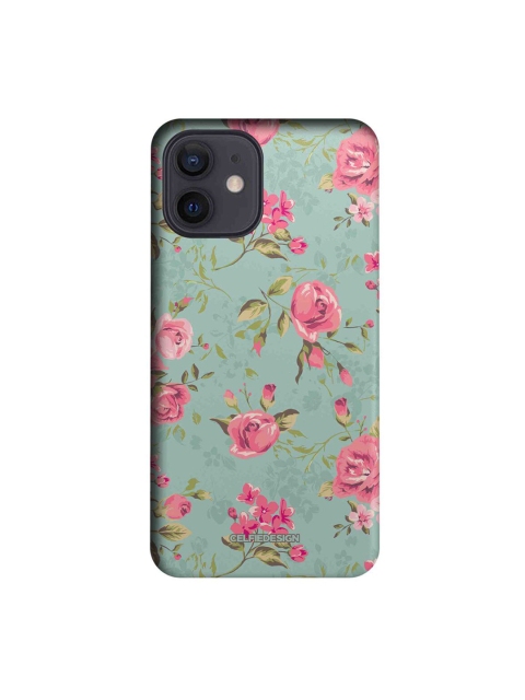 

CelfieDesign Green & Pink Flowers iphone 12 Slim Back Case