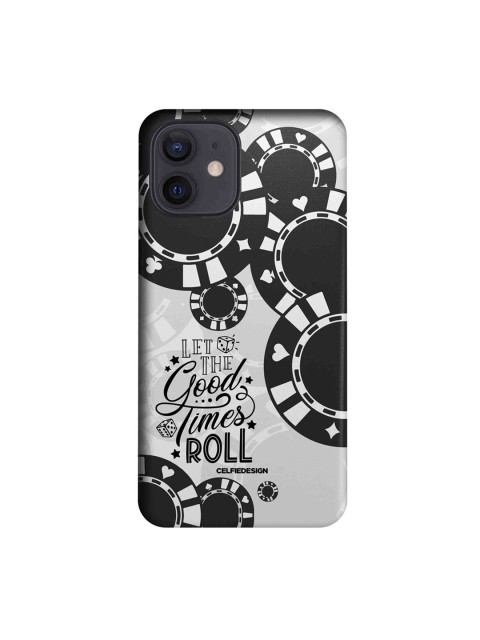 

CelfieDesign Black & White Let The Good Times Roll iPhone 12 Slim Back Case