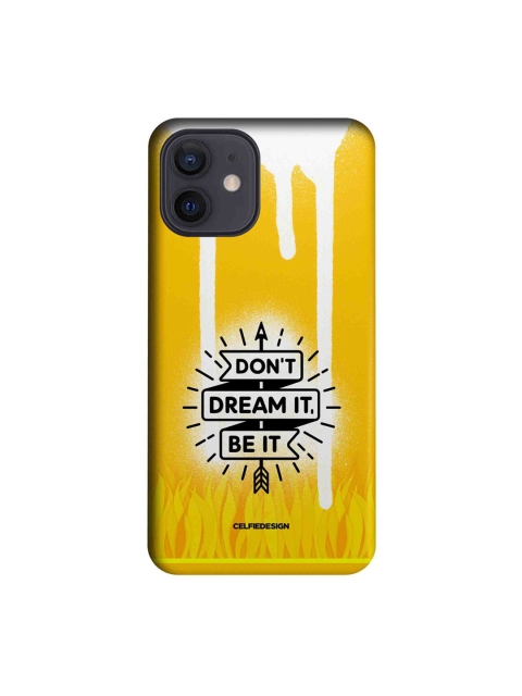 

CelfieDesign Yellow & White Typography iPhone 12 Slim Back Case