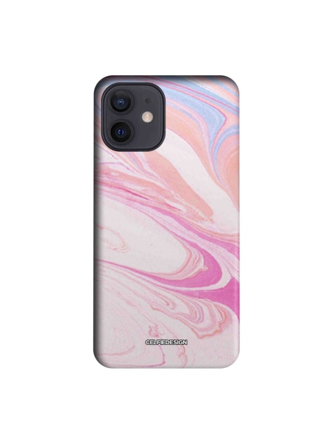 

CelfieDesign White & Pink Marble Petal Printed iPhone 12 Slim Back Case