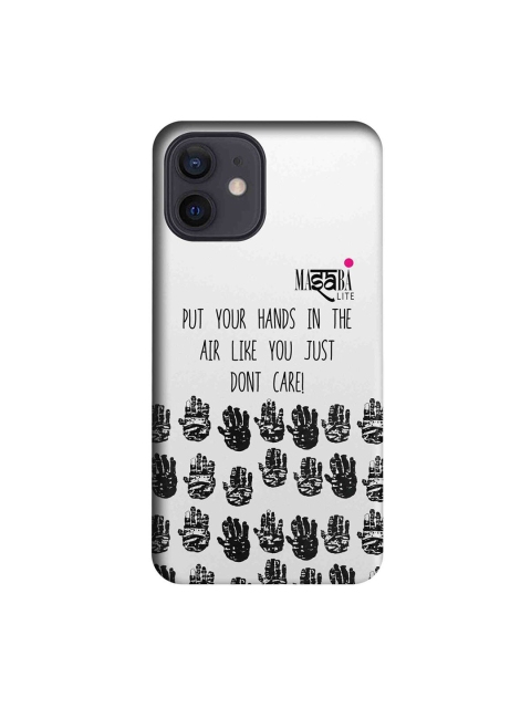 

CelfieDesign White & Black Masaba Hands Up iPhone 12 Slim Back Case