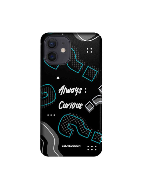 

CelfieDesign Black & White Always Curious iPhone 12 Slim Back Case