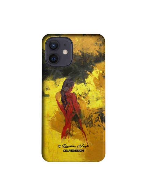 

CelfieDesign Yellow & Red Lady In Red Printed iPhone 12 Slim Back Case
