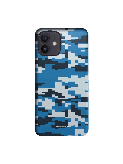

CelfieDesign Blue & White Camo Pixel Cerulean iPhone 12 Slim Back Case