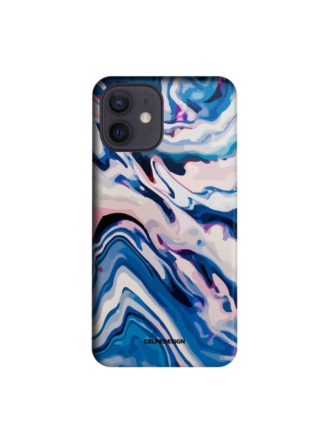 

CelfieDesign Blue & White Printed Plastic iPhone 12 Slim Back Case