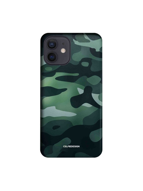 

CelfieDesign Green Camo Viridian iPhone 12 Slim Back Case
