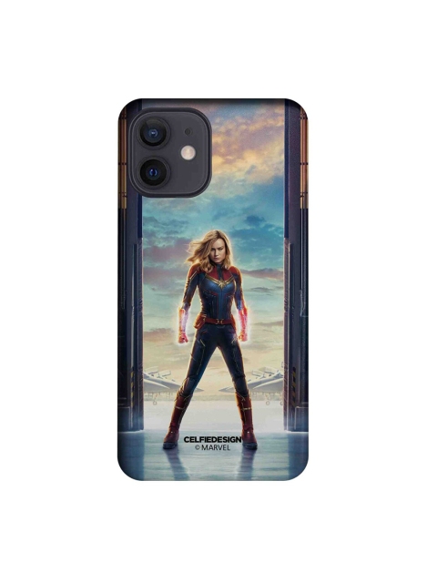 

CelfieDesign Blue & Beige Captain Marvel Poster Printed iPhone 12 Slim Back Case