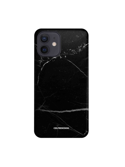 

CelfieDesign Black & White Marble Noir iPhone 12 Slim Back Case
