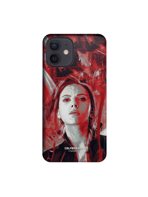 

CelfieDesign Red & Grey Printed Plastic iPhone 12 Slim Back Case