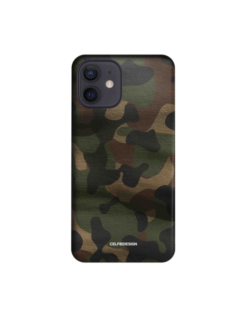 

CelfieDesign Black & Green Camo Rifle iPhone 12 Slim Back Case