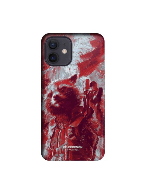 

CelfieDesign Red & Grey Printed Plastic iPhone 12 Slim Back Case