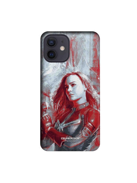 

CelfieDesign Grey & Red Charcoal Art Capt Marvel iPhone 12 Slim Back Case