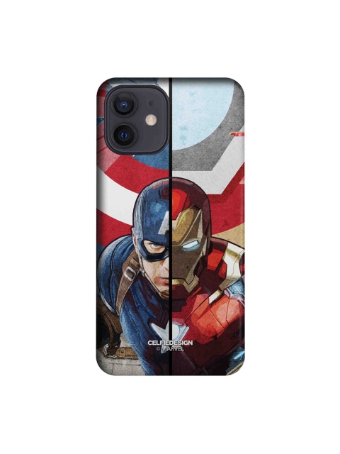 

CelfieDesign Red & Blue Man vs Machine iPhone 12 Slim Back Case