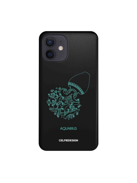 

CelfieDesign Black & Green Aquarius iPhone 12 Slim Back Case
