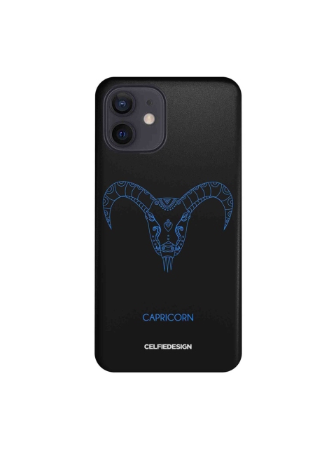 

CelfieDesign Black & Blue Capricorn iPhone 12 Slim Back Case