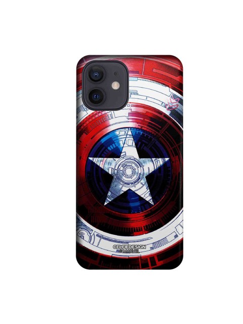 

CelfieDesign Red & White Captains Shield Decoded iPhone 12 Slim Back Case
