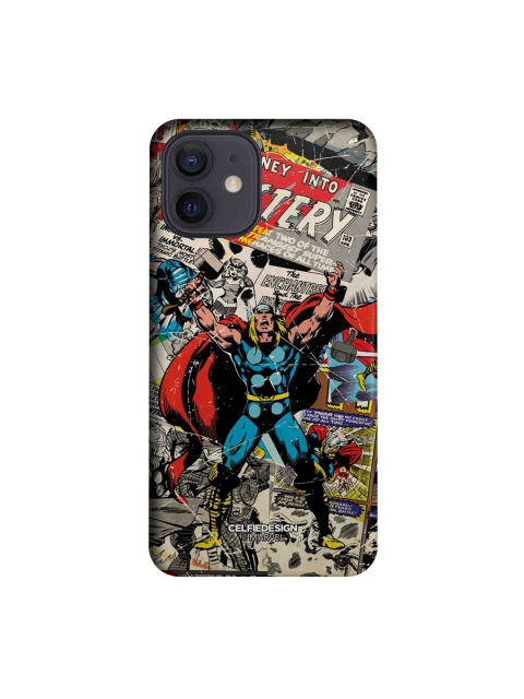 

CelfieDesign Red & Blue Comic Thor iPhone 12 Slim Back Case