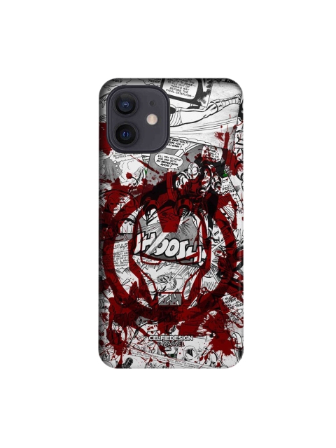 

CelfieDesign White & Red Printed Splash Out Ironman iPhone 12 Slim Back Case