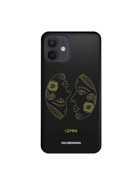 

CelfieDesign Black & Green Gemini iPhone 12 Slim Back Case
