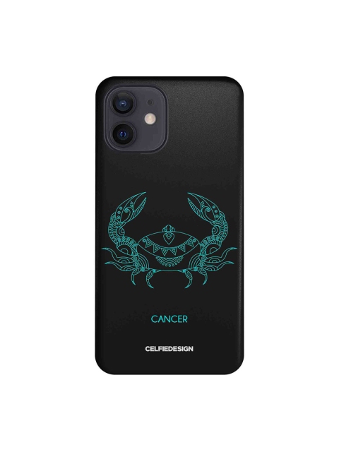 

CelfieDesign Black & Green Printed Plastic iPhone 12 Slim Back Case