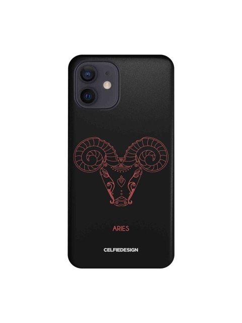 

CelfieDesign Black & Pink Aries iPhone 12 Slim Back Case