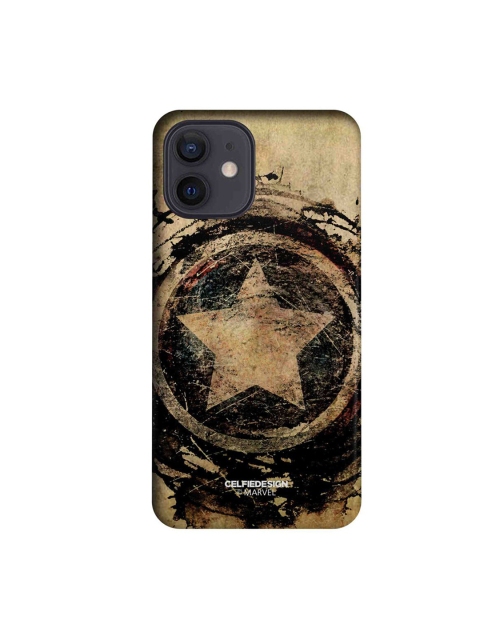 

CelfieDesign Beige & Black Symbolic Captain Shield iPhone 12 Slim Back Case