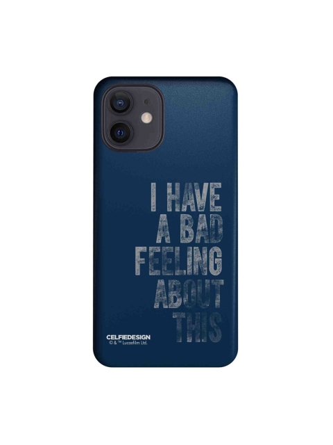 

CelfieDesign Navy Blue & White Bad Feeling iPhone 12 Slim Back Case