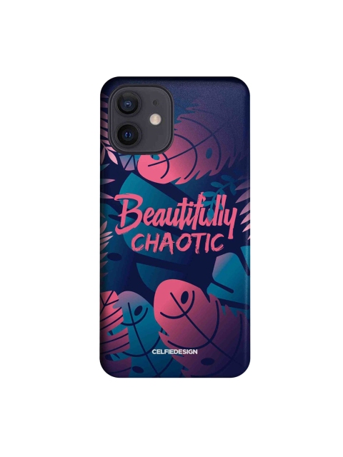 

CelfieDesign Black & Pink Beautifully Chaotic iPhone 12 Slim Back Case