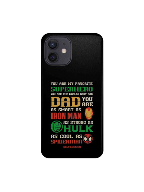 

CelfieDesign Black & Green Superhero Dad iPhone 12 Slim Back Case
