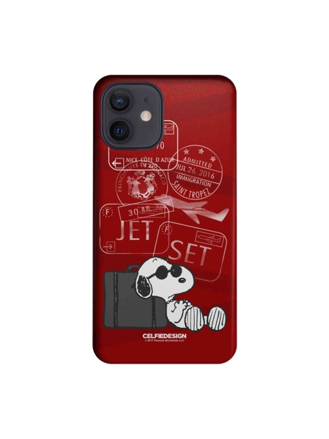 

CelfieDesign Red & White Printed Plastic iPhone 12 Slim Back Case