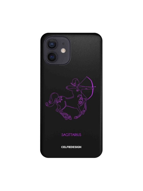 

CelfieDesign Black & Purple Sagittarius Printed iPhone 12 Slim Back Case