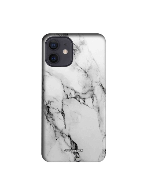 

CelfieDesign White Marble iPhone 12 Slim Back Case