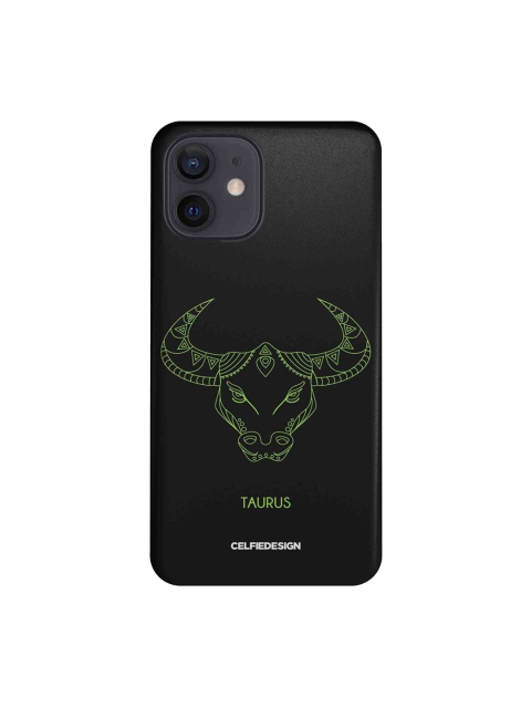 

CelfieDesign Black & Green Taurus iPhone 12 Slim Back Case