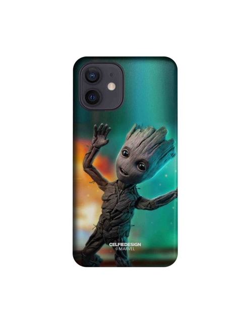 

CelfieDesign Multi-Coloured Printed Baby Groot Dance iPhone 12 Slim Back Case