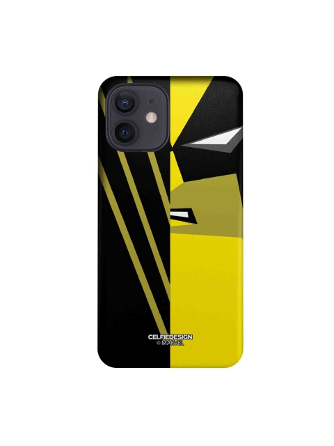 

CelfieDesign Black & Yellow Face Focus Wolverine iPhone 12 Slim Back Case