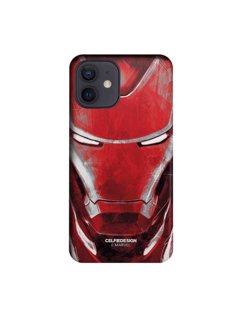 

CelfieDesign Red & Grey Charcoal Art Iron Man iPhone 12 Slim Back Case