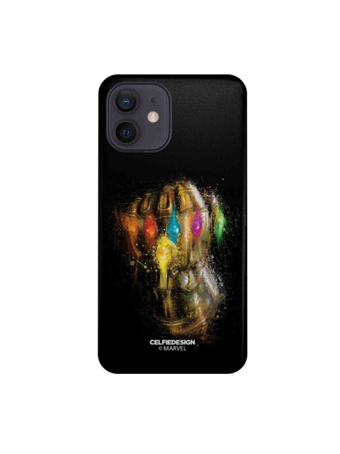 

CelfieDesign Black & Gold-Toned Gauntlet Brushstrokes iPhone 12 Slim Back Case