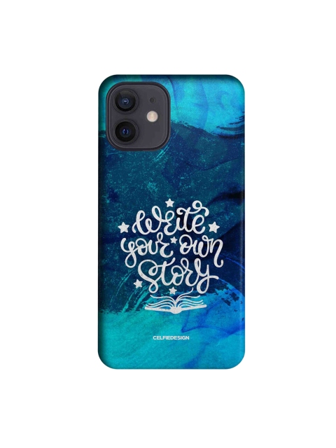 CelfieDesign Blue & White Printed Plastic iPhone 12 Slim Back Case