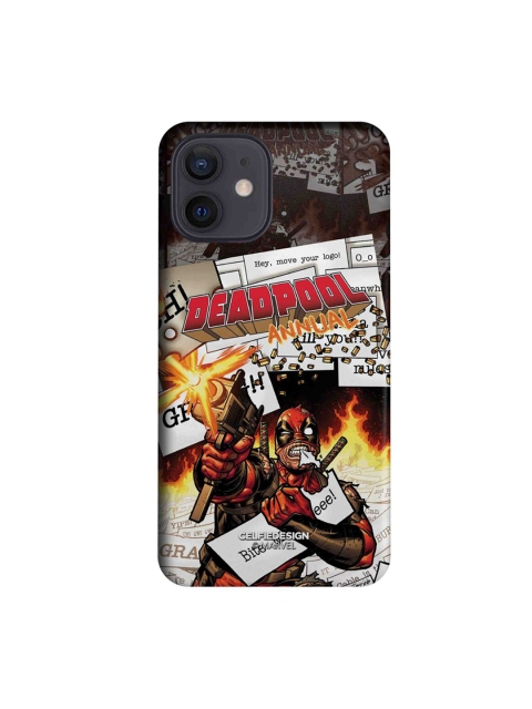 

CelfieDesign Black & Red Comic Deadpool Printed iPhone 12 Slim Back Case