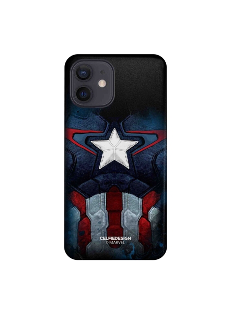 

CelfieDesign Black & Blue Cap Am Suit iPhone 12 Slim Back Case