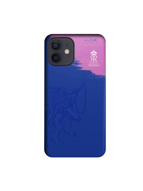 

CelfieDesign Blue & Pink Rajasthan Royals Crest Printed iPhone 12 Slim Back Case