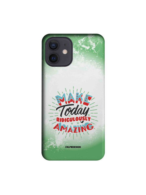 

CelfieDesign White & Green Ridiculously Amazing iPhone 12 Slim Back Case