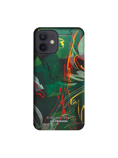 

CelfieDesign Green & Yellow Strokes of Life Printed iPhone 12 Slim Back Case