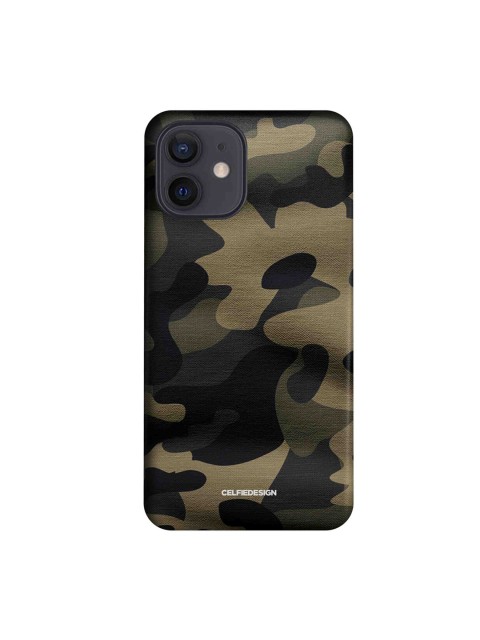 

CelfieDesign Black & Green Camo Sand Grullo iPhone 12 Slim Back Case